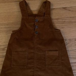 Brown corduroy overalls